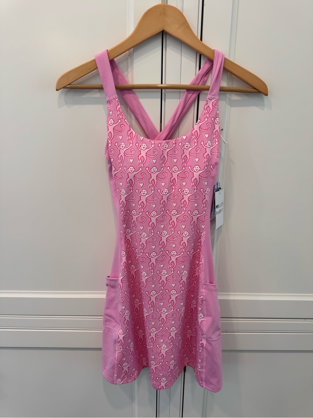 Roller Rabbit Pink Mini Dress with Playful Monkey Print - Picture 3 of 7